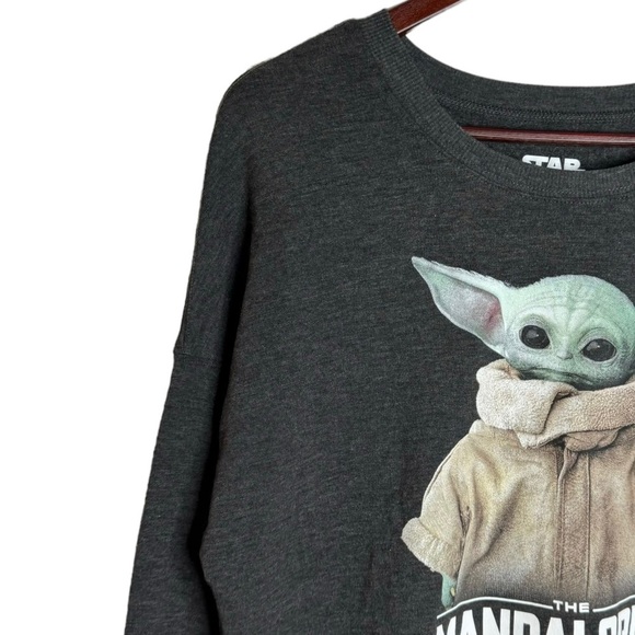 Star Wars Grogu The Child Baby Yoda Drop Shoulders Ribbed Knit Sweater Medium - Picture 6 of 16
